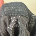 American Eagle  Super High Rise baggy wide leg black jeans size 2 Photo 5