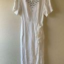 Scarlett Vintage  women’s white midi faux wrap dress with turquoise gems xs Photo 0