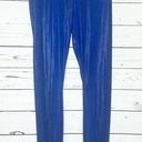 Bebe 2B  Blue Shiny Faux Snake Print Leggings Size Small Photo 0