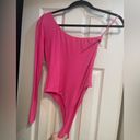Naked Wardrobe Hot Pink one shoulder body suit. Size S. Photo 2