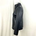 Cole Haan  Wing Collar Faux Leather Coat - Size S Photo 5