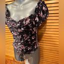 Crave fame  Rouched Juniors Floral Top NWT Small Photo 12