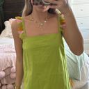 Anthropologie Lime Green Dress With Tassels  Photo 1