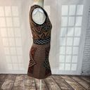 Kerisma  Multicolor Sleeveless Knit Patterned Wool Bodycon Mini Dress Size Medium Photo 3