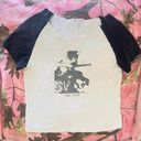 Brandy Melville cut off shoulder band ringer short sleeve tee Photo 5