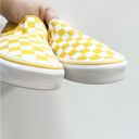 Vans  Classic Canvas Slip-on Sneakers Yellow Checkerboard Women’s Size 7 Spring Photo 10