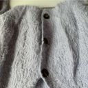 Double Zero  Lavender Fuzzy Long Sleeve Cardigan Photo 4