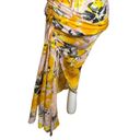 Alice McCALL  Soiree Dress Yellow Saffron Floral Ruched Midi Asymmetrical Size XS Photo 5