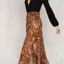 LIONESS NWT Princess Polly/ Nasty gal leopard animal print chiffon High Waisted maxi skirt Photo 0