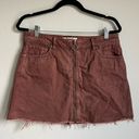 We The Free Free People  Rust Zipper Denim Retro Mini Skirt Photo 0