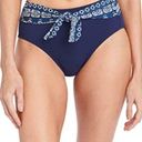 Robin Piccone NWT  Blue Bandana High Waist Bikini Bottoms M Photo 1