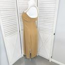 Shoedazzle Open Back Linen Blend Strappy Sheath Dress Tan XXL Photo 2