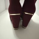 Torrid  Women 10.5W Burgundy Metal Heel Slouchy Boots Wide Width & Calf Photo 12