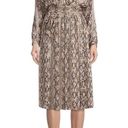 Brochu Walker  Olivia Snake Print Blouson Midi-Dress in Metallic Python Photo 4