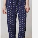 Anthropologie LEIF NOTES By‎  Cropped Paisley Method Trousers Pants Blue Size 6 Photo 2