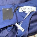 Elliatt NWOT  Camo Asymmetric Satin Cocktail halter mini Dress Blue navy Size S Photo 4