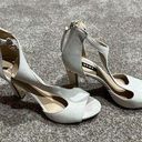 DKNY  women shoes heels cream/light grey open toe size 8 Photo 0