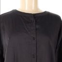 Lou & grey  Long Sleeve Button-Down Shirt Dark Gray Long Sleeve Full Button Front Photo 2