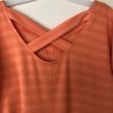 Talbots T By  Orange Striped Textured Terry Cloth Knee Length Shirt Dress Size S Photo 6