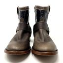 Krass&co Redhawk Boot  Black Brown Cara Distressed Leather Biker Ankle Boots 8.5 Photo 1