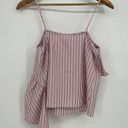 Nordstrom Abound Seersucker Pin Stripe Tank Ruffle Panel Women’s XS  Photo 6