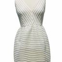 Bar III  Dress Fit and Flare Eyelet Lace Illusion Stripe Sleeveless Mini White 4 Photo 13