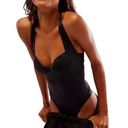 HAH x FREE PEOPLE One Pcs Swimsuit Sz S Black Fairy Resort Y2K Coquette Goth NWT Photo 1