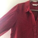 Habitat  Blouse Poppy Button Down Collared Tunic Asymmetrical Hem Sz M EUC Photo 2