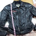 Harley Davidson Vintage  patch black moto leather jacket Photo 3