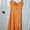 House Of CB Carmen Bustier Sleeveless Corset Back Midi Sundress in Tangerine S Photo 1