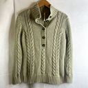 Leo & Nicole  Cable Knit 1/4 Button‎ Sweater Size Medium Photo 8