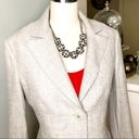 BCBGMAXAZRIA  Gray Wool Ruffle Blazer Suit Jacket Small Photo 2