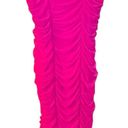 Torrid NWT Women’s  Midi Mesh Shirred Bodycon Dress hot pink ruched size 10 Photo 5