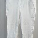 INC  DENIM Women’s White Embroidered Detail Straight Leg Cropped Jeans Size 12 Photo 0