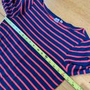 Gap  Modern Boatneck Navy Striped Knit Shift Midi Jersey Dress, Size M Photo 5