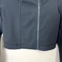 Lululemon Principal Cropped Moto Jacket Size 4 Long Sleeve‎ Full Zip Gray White Photo 2