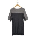 Talbots  Merino Wool Sweater Womens Color Block Sweater Dress Gray Petite S Photo 7