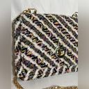 Kassiopea White Rainbow Tweed Crossbody Purse Photo 6