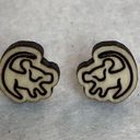 Disney Lion King Simba Wood Stud Earrings Photo 1