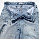 Daisy TINSEL Women’s High Rise Tapered Distressed  Embroidered Jeans size 28 Photo 3