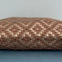 Anthropologie Deux Lux Cara Foldover Braided Tan Metallic Woven Clutch Photo 5