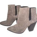 All Saints Senta Chelsea Block Heel Suede Bootie 38.5 US 8 Photo 0