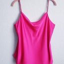 Rachel Zoe  Hot Pink Drape Front Cami with Rhinestone Drip Photo 0