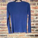 Merona  Navy Blue Long Sleeve V-Neck The Ultimate Tee T-Shirt Women's Size Small Photo 2