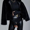 Black Faux Fur Jacket Size XS Photo 0