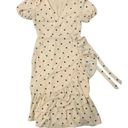 LC Lauren Conrad Lauren Conrad | Puff Sleeve Polka Dot Green Midi Dress Modest Casual Size Small Photo 6