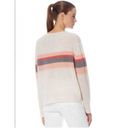 360 Cashmere 💕💕 Christina Central Stripe Knit Sweater Chalk Medium M NWT Photo 4