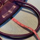 Estée Lauder  plum Microsuede 18” satchel/tote bag with matching make-up bag Photo 13