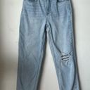 Calvin Klein Jeans High Rise Destructed Straight Leg Ankle Raw Hem Jeans 29" Photo 1