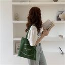 Boutique Korean Vintage Letters Graphic Tote Bag Photo 2